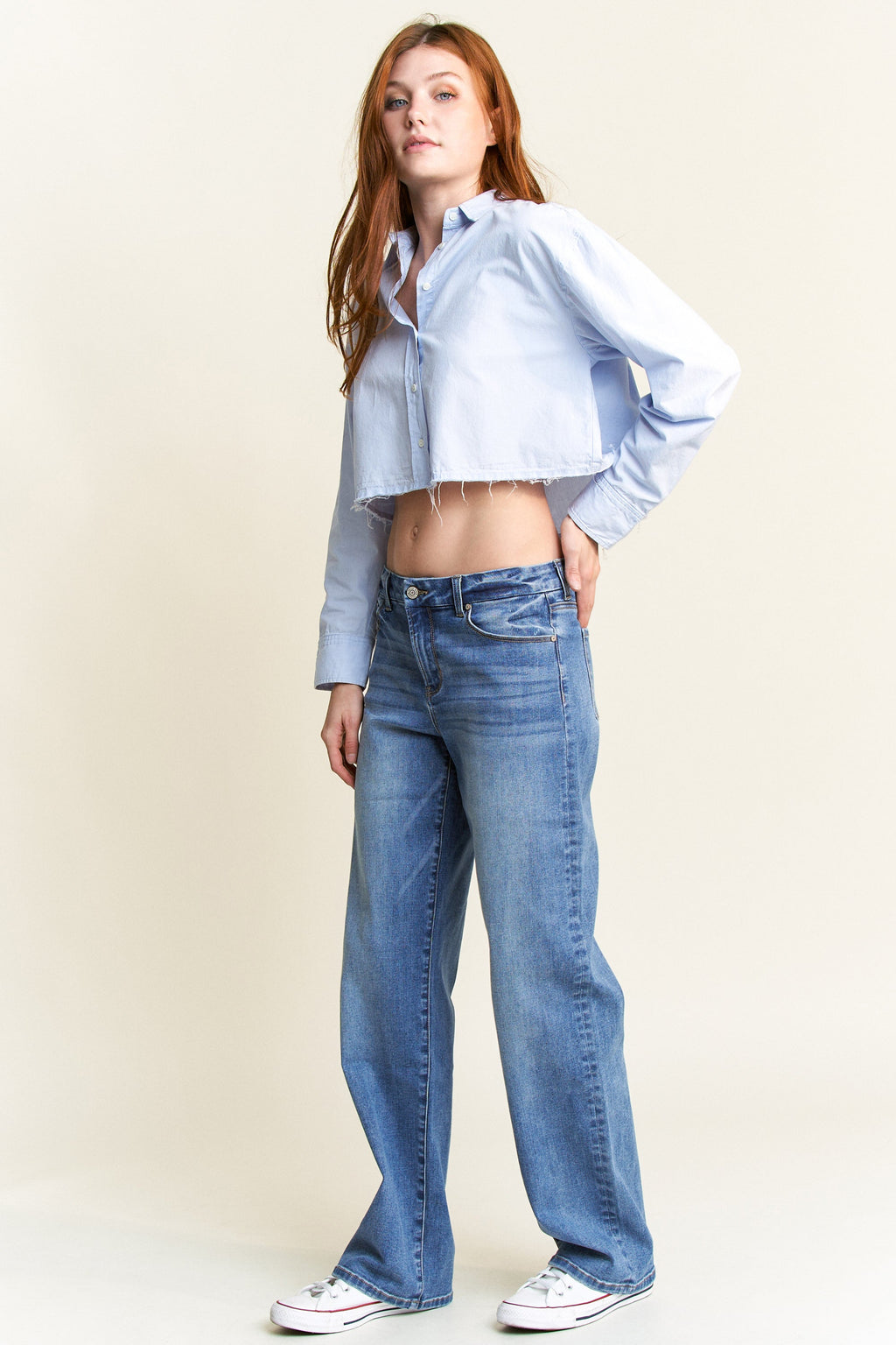 Mid Waist Loose Straight Jeans — additional view 5