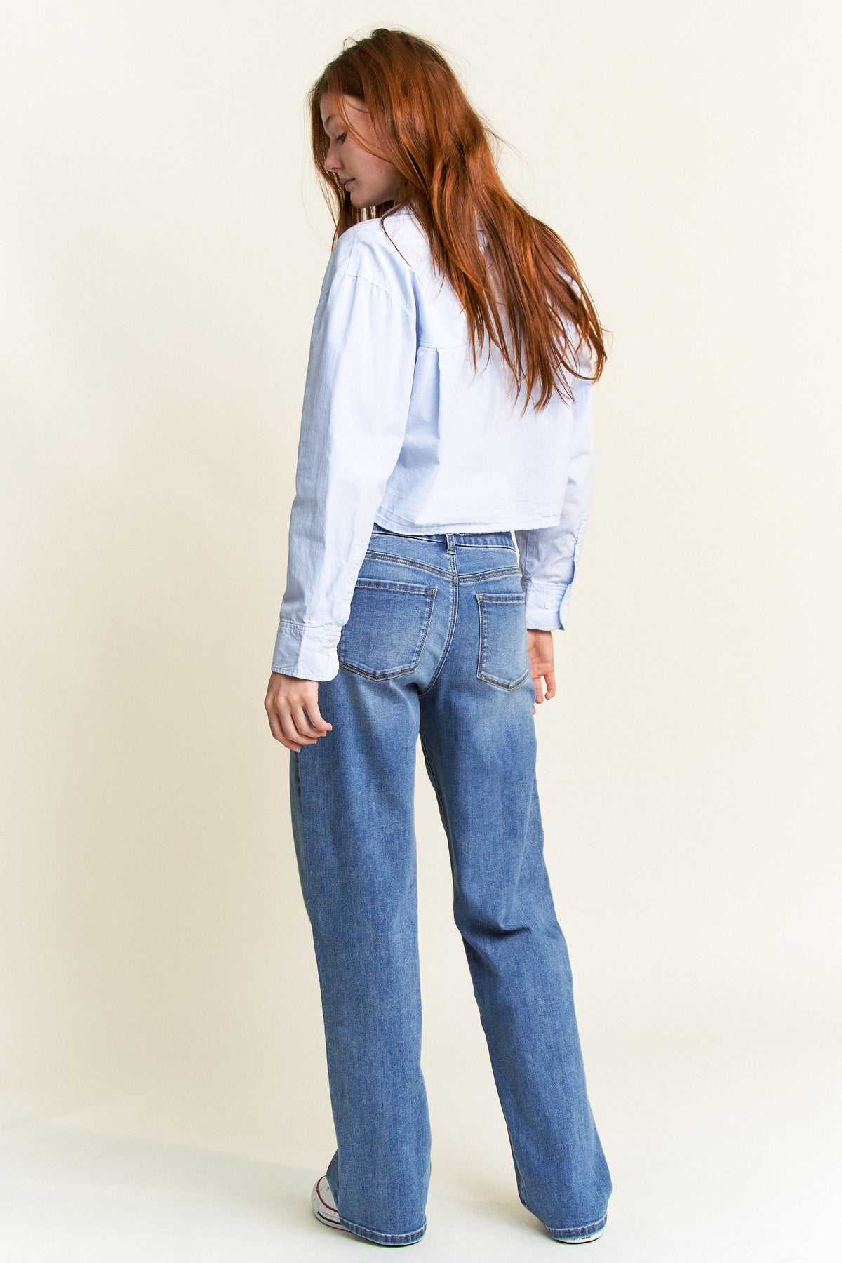 Mid Waist Loose Straight Jeans — additional view 3