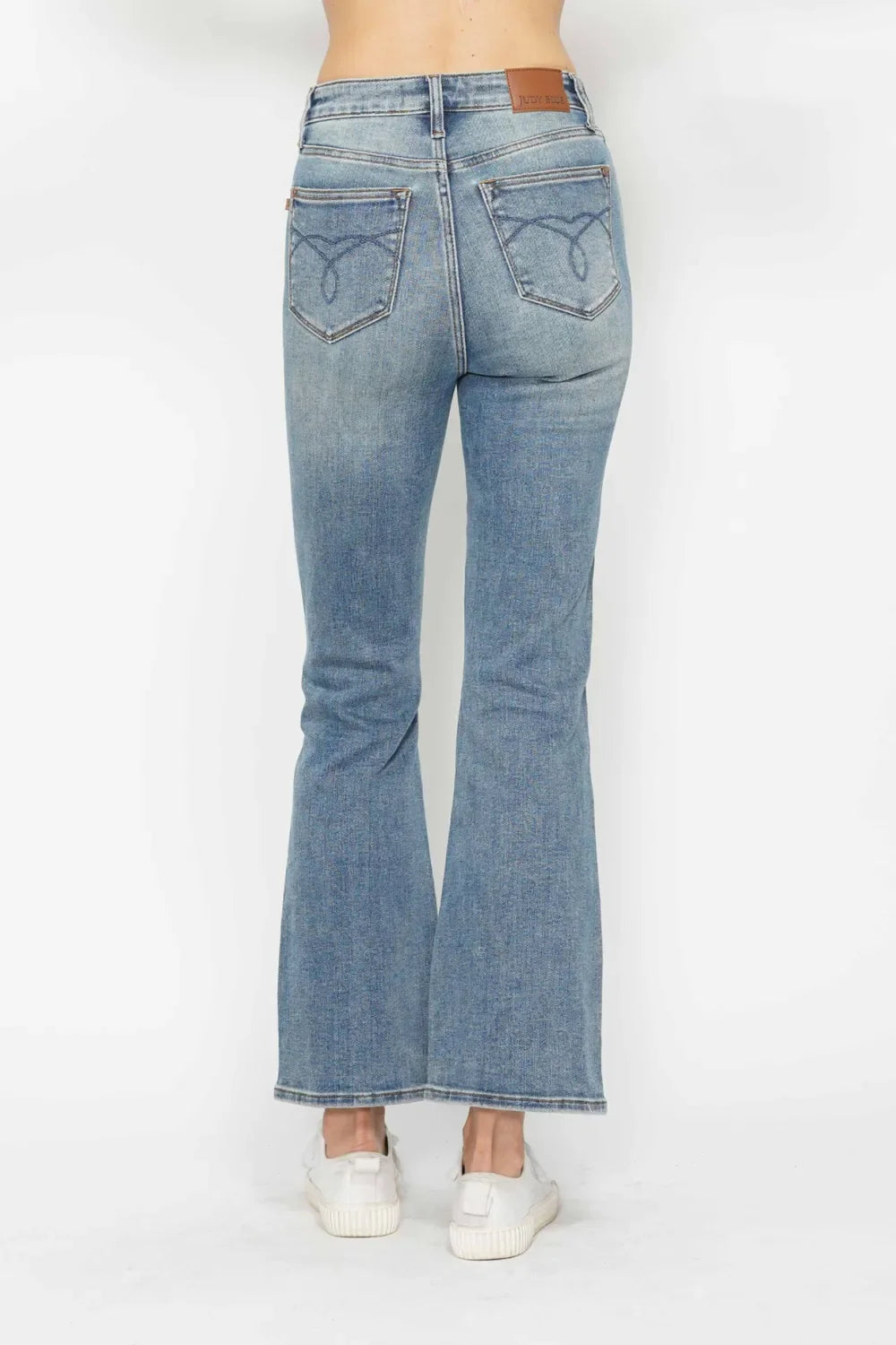 Embroidered-Pocket Bootcut Jeans — additional view 9