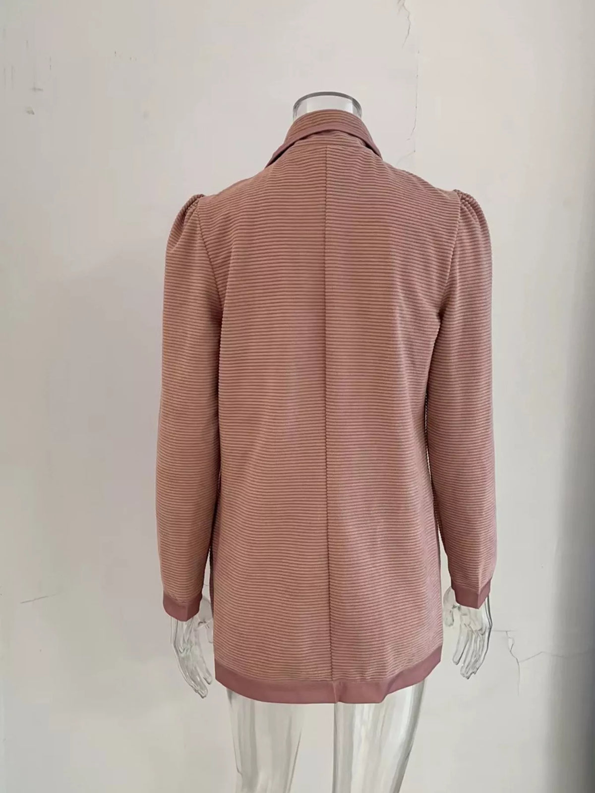 Textured Double-Breasted Blazer