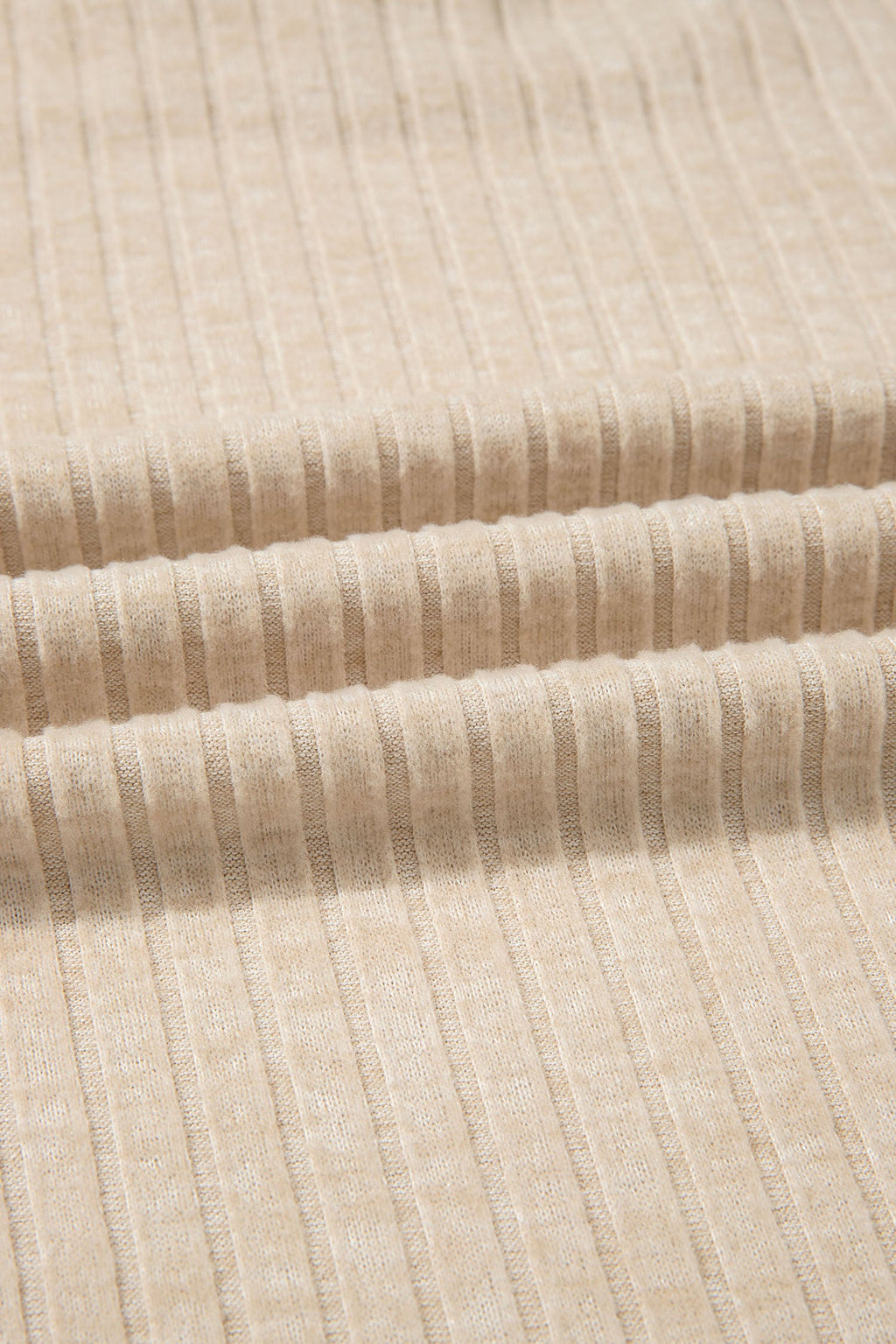 Solid Ribbed Knit Cowl Neck Long Sleeve Top — additional view 5