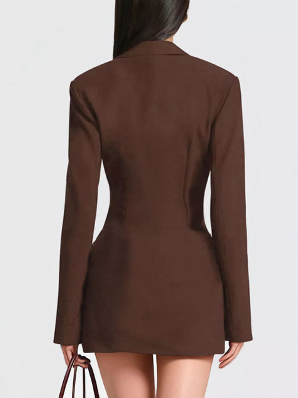 Long-Sleeve Blazer Mini Dress — additional view 3