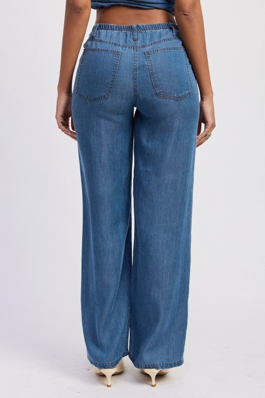 Waverly Wide-Leg Lyocell Pants