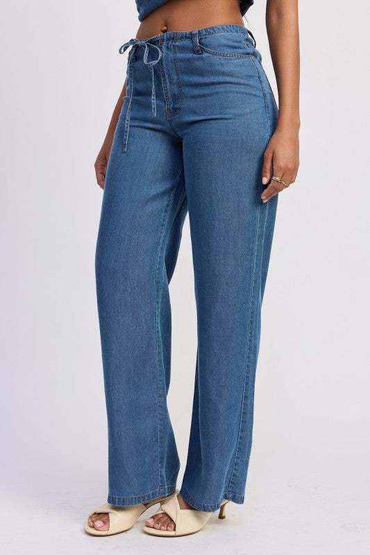 Waverly Wide-Leg Lyocell Pants
