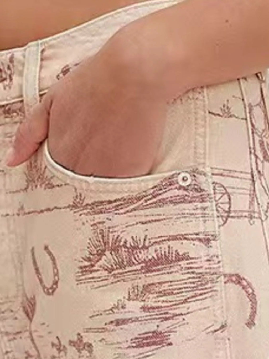 Printed Wide-Leg Jeans — additional view 7