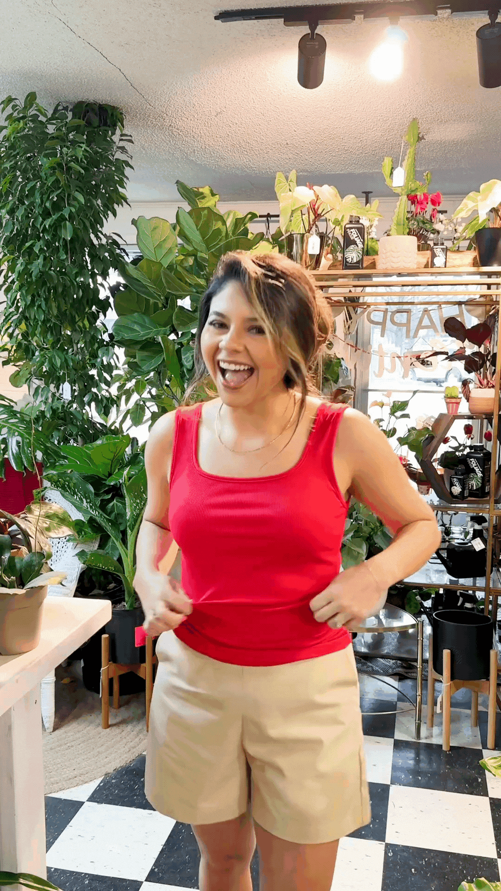 Bella Tank Top, True Red — additional view 7