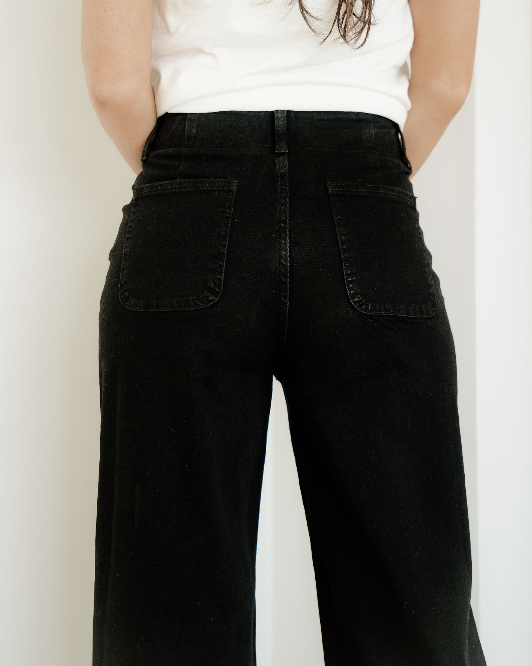 Brooke Wide Leg Jeans | High Rise Double Button Denim — additional view 13