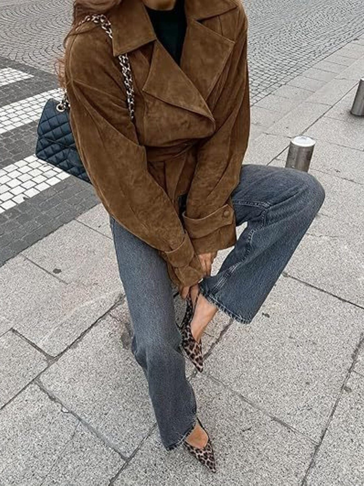 Belted Textured Jacket