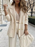 Textured Double-Breasted Blazer