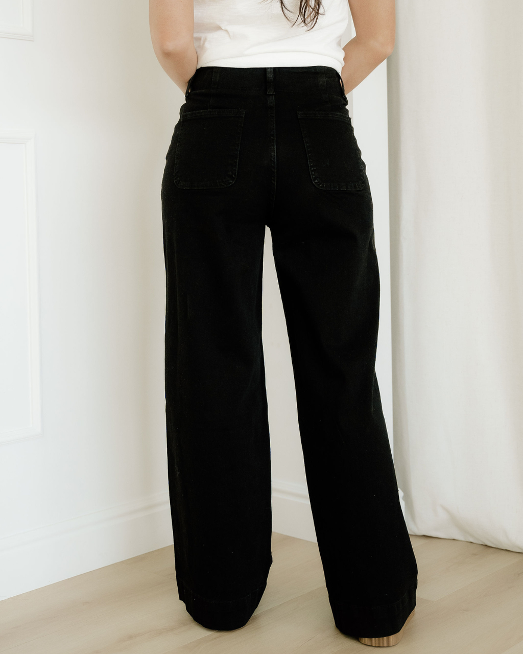 Brooke Wide Leg Jeans | High Rise Double Button Denim — additional view 14