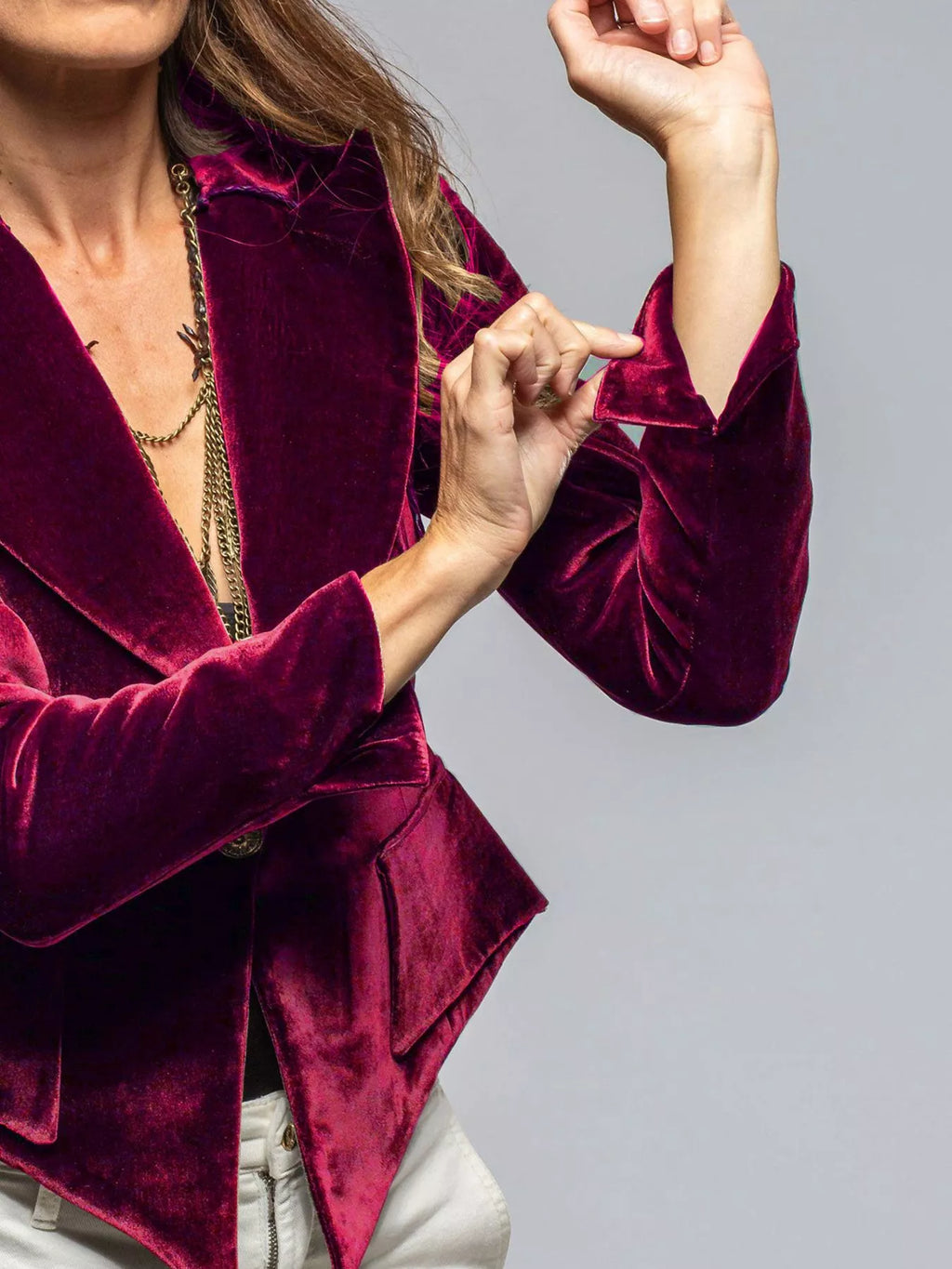 Velvet Single-Button Blazer — additional view 7