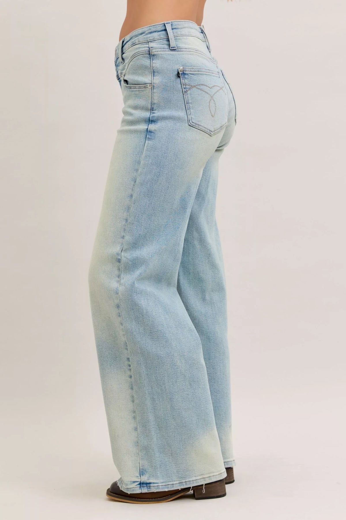 High-Waist Column Jeans