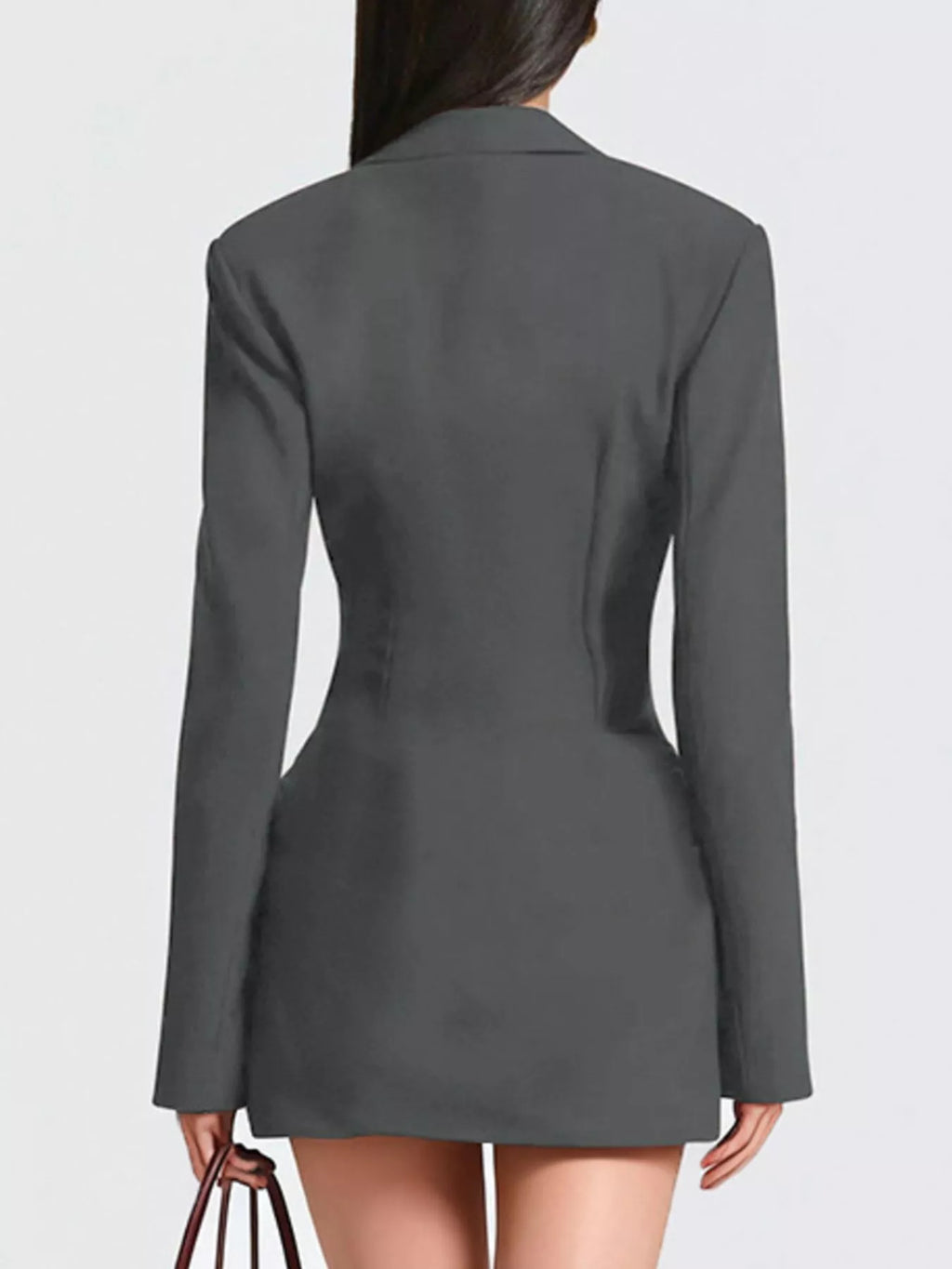 Long-Sleeve Blazer Mini Dress — additional view 5