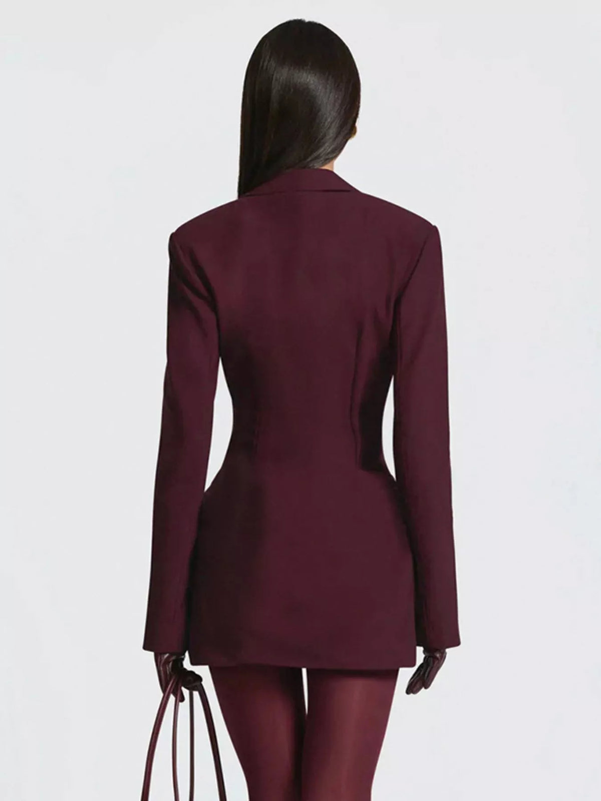 Long-Sleeve Blazer Mini Dress — additional view 19