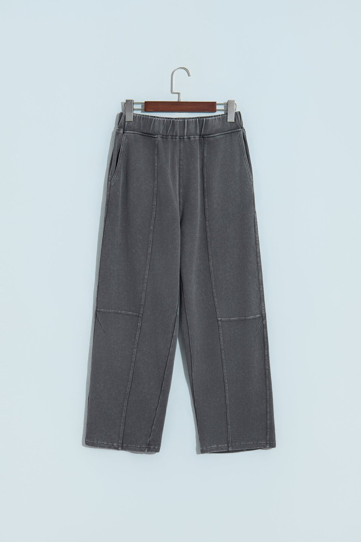 Lola Mineral Wash Seam Detail Elastic Waist Barrel Pants — additional view 15