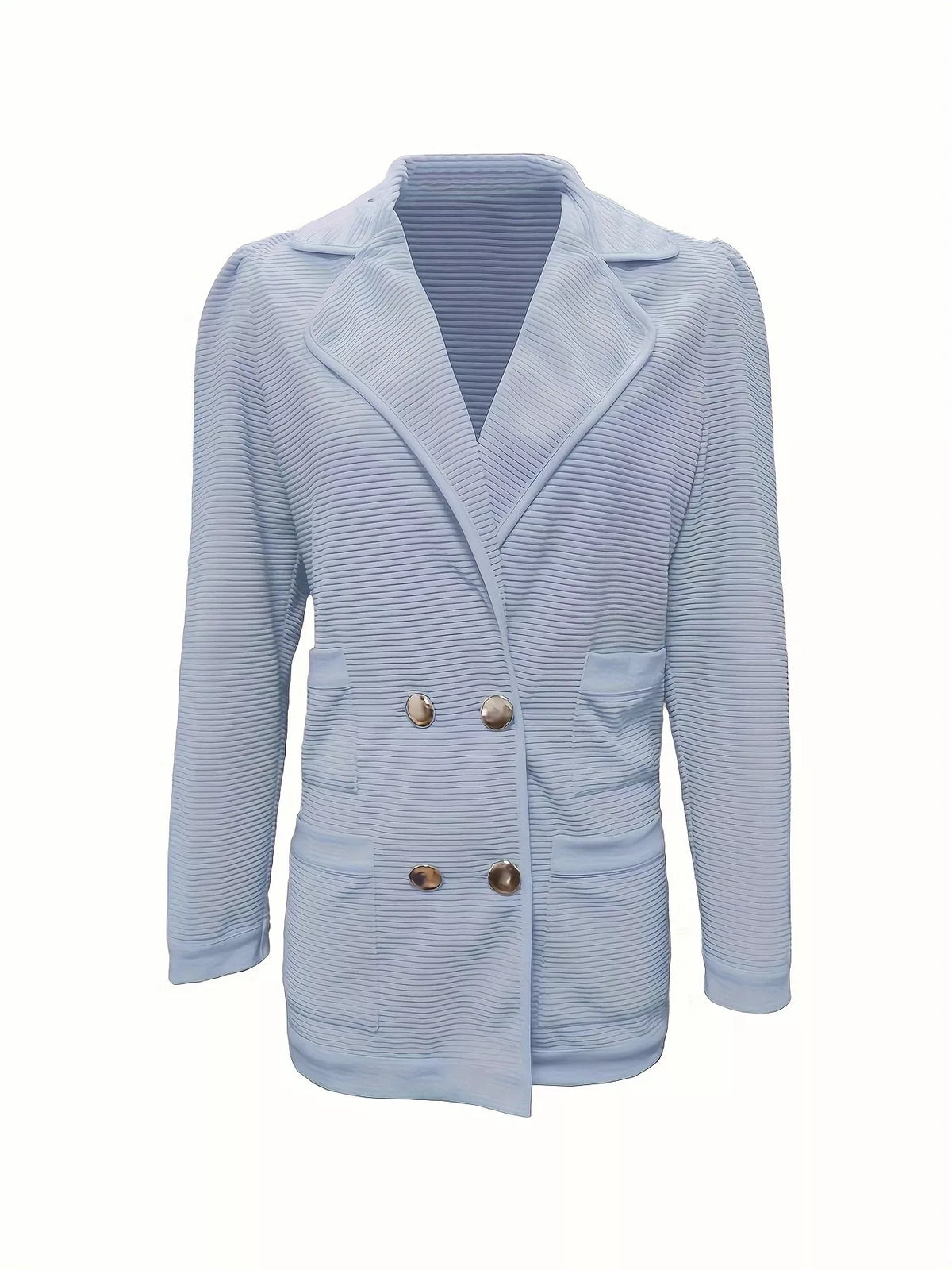 Textured Double-Breasted Blazer — additional view 11