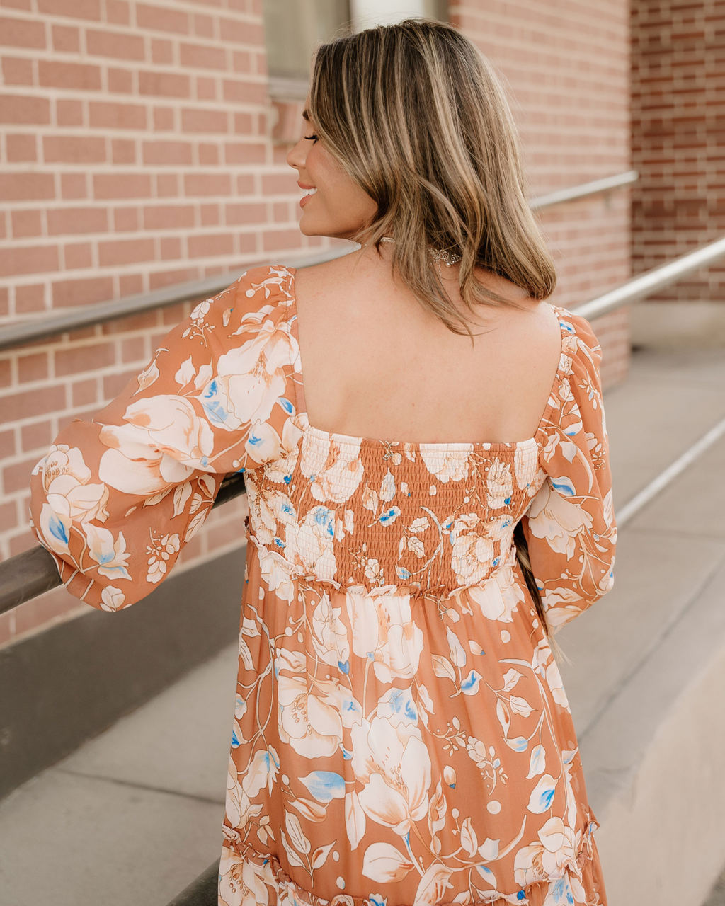 Felicity Shirred Square Neck High Waist Maxi Dress — additional view 8