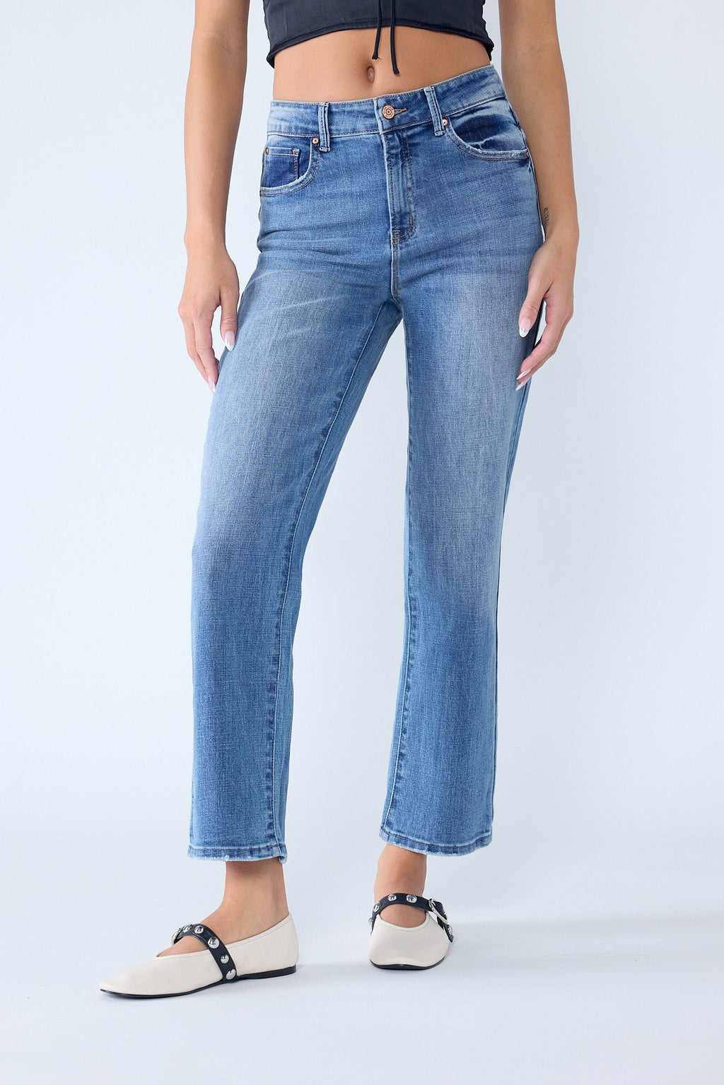 High Rise Straight Jeans — additional view 3