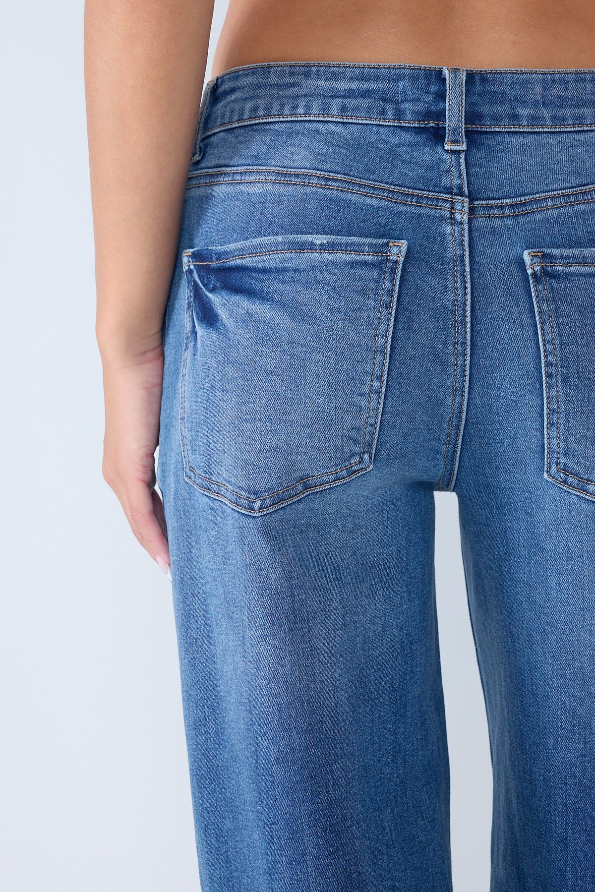 Low Rise Baggy Cuffed Wide Leg Jeans — additional view 6