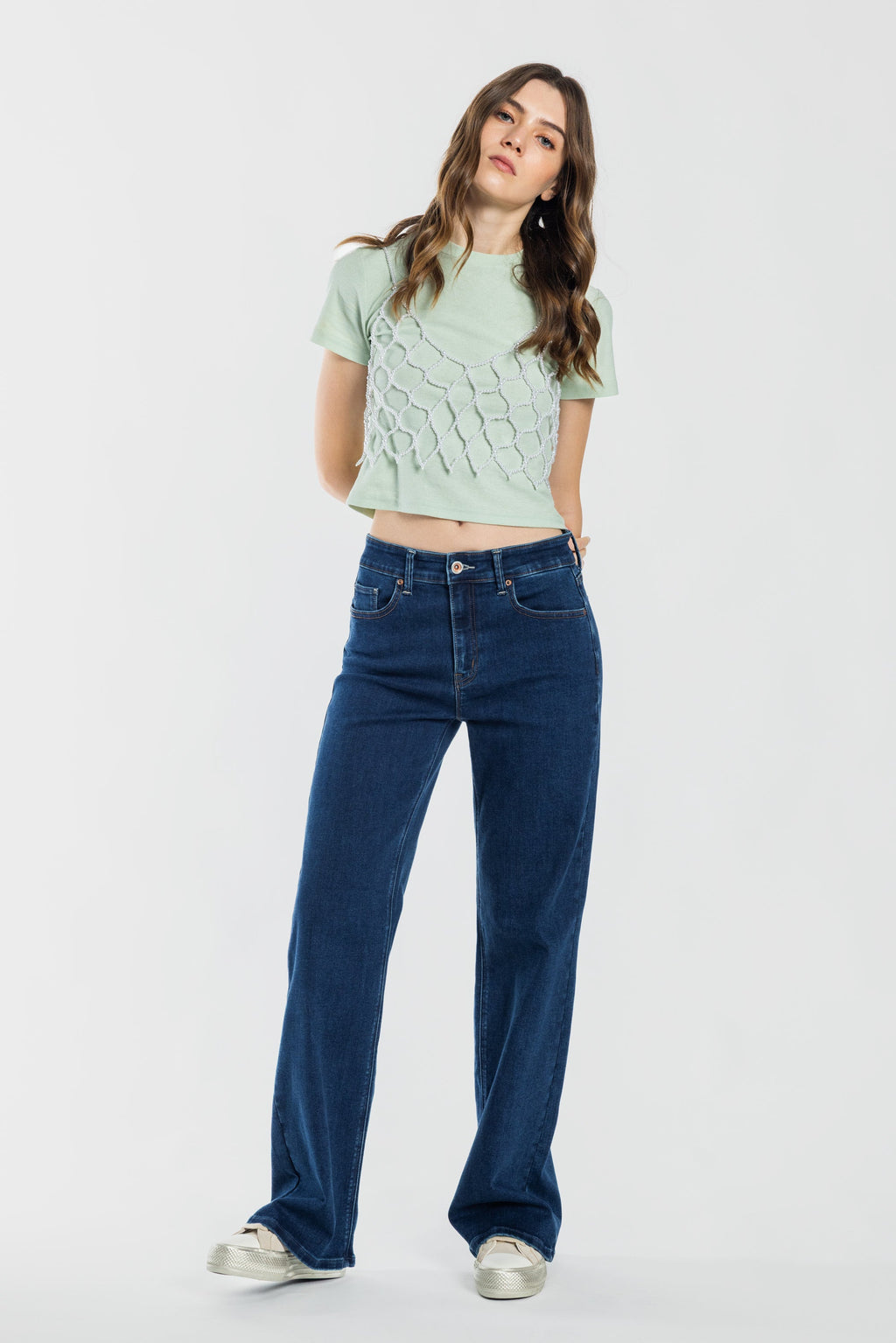 Mid Waist Relaxed Wide Leg Jeans — additional view 4