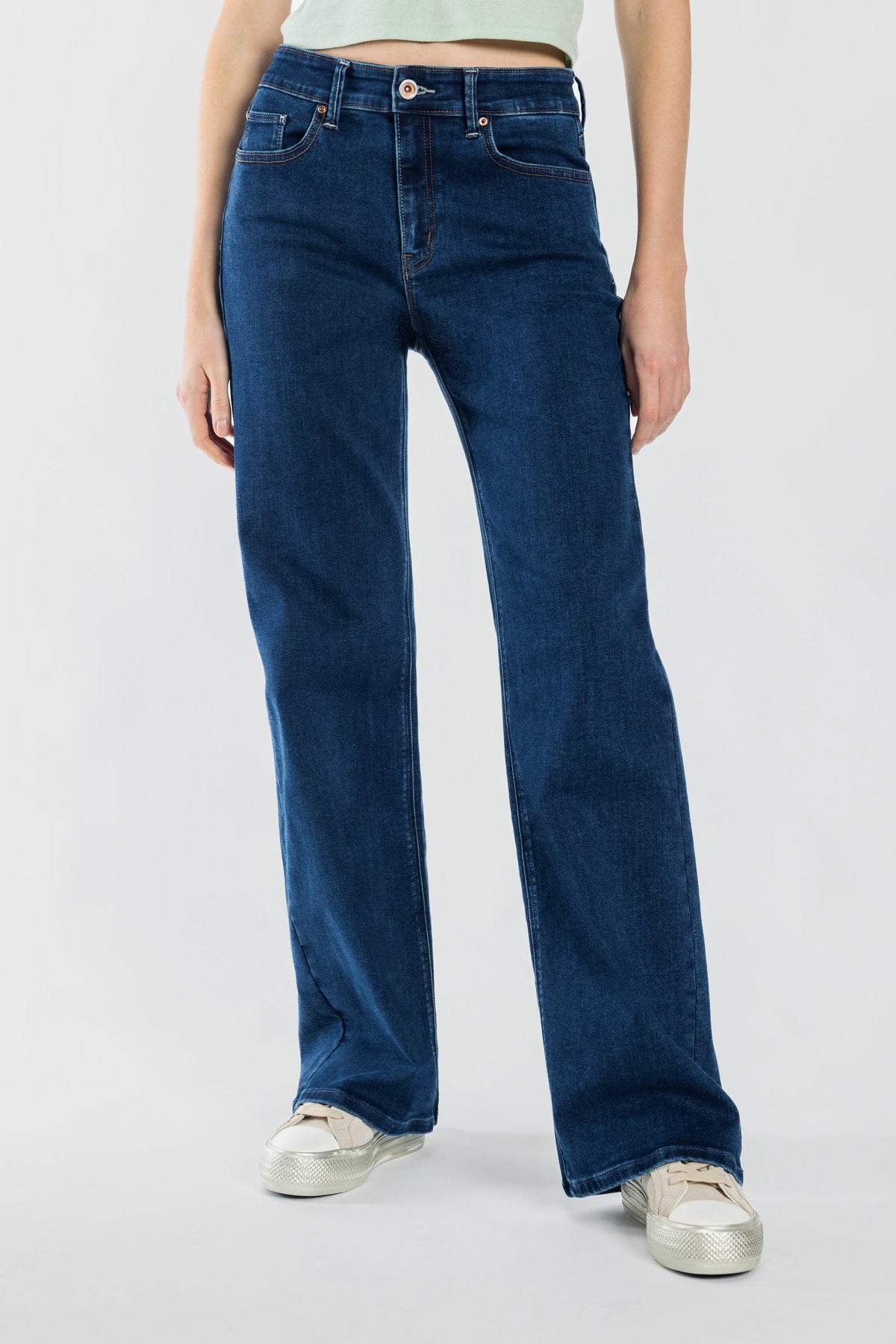 Mid Waist Relaxed Wide Leg Jeans — additional view 2