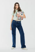 Mid Waist Relaxed Wide Leg Jeans