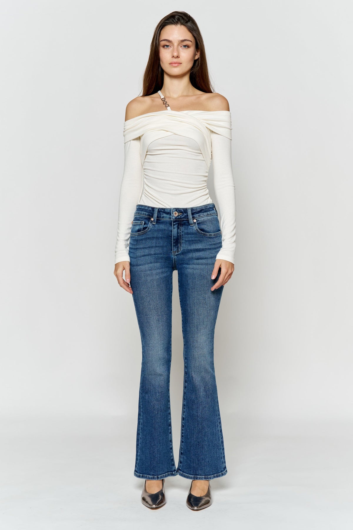 Stonewash Bootcut Jeans