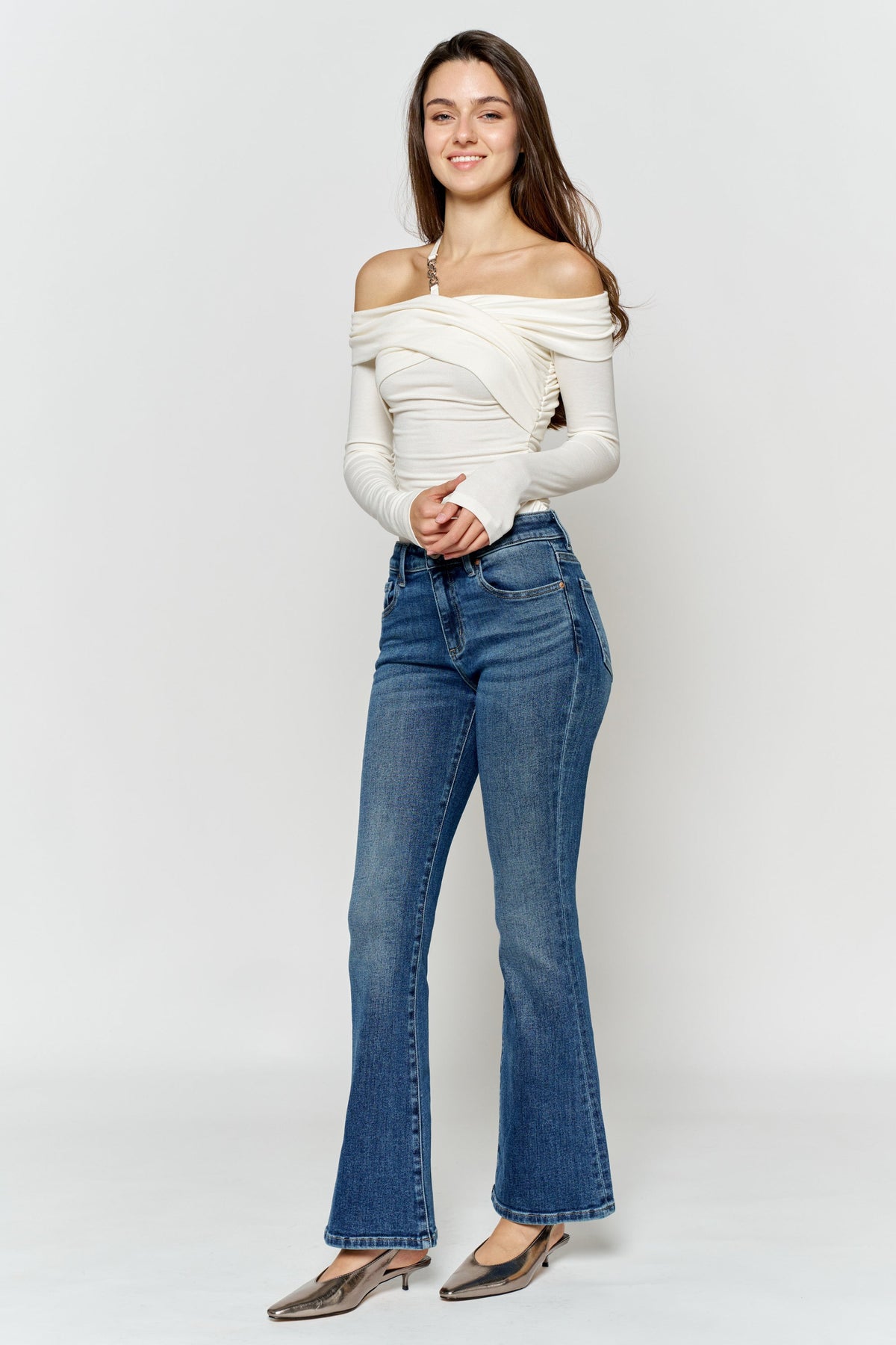 Stonewash Bootcut Jeans
