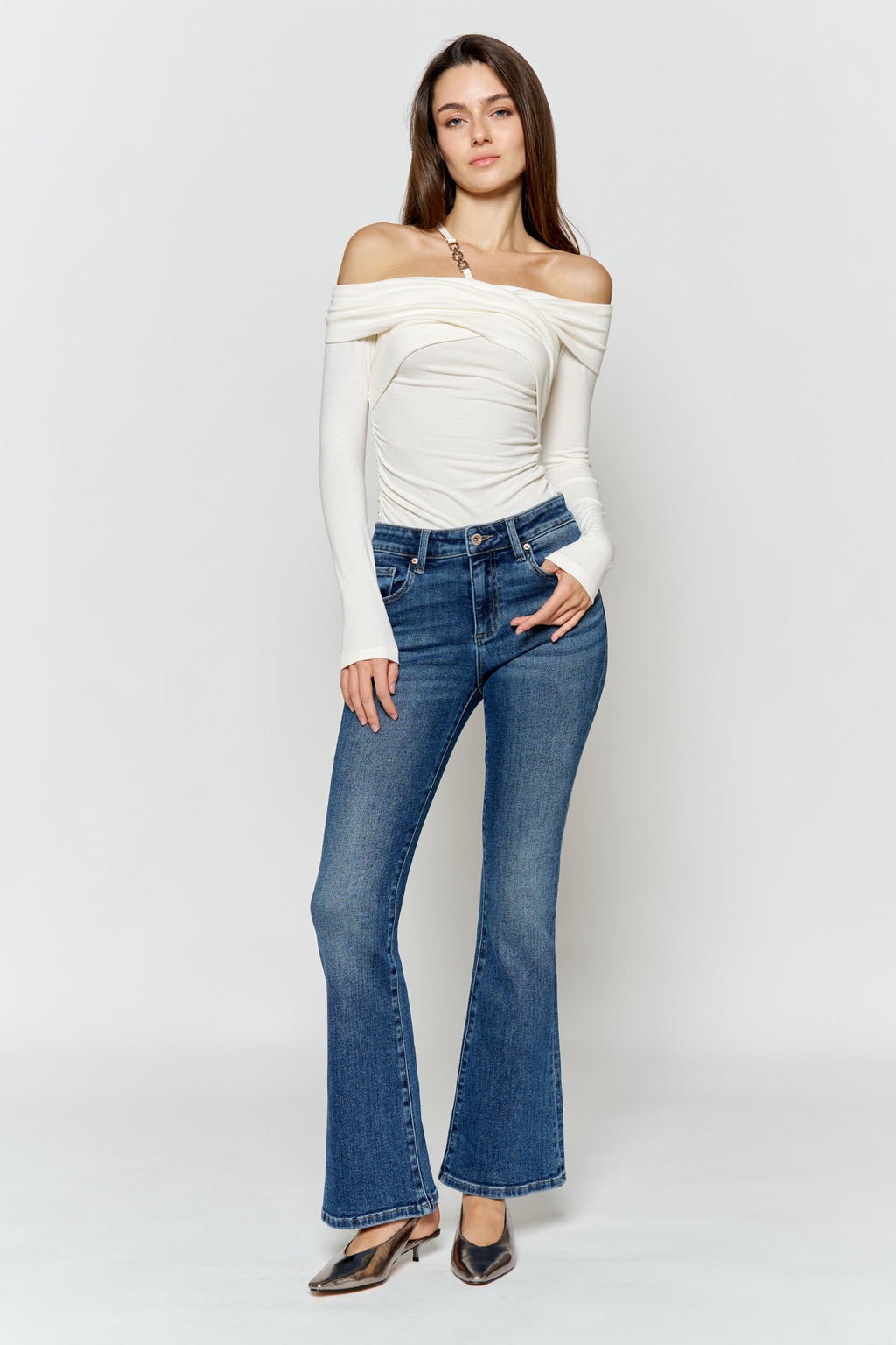 Stonewash Bootcut Jeans