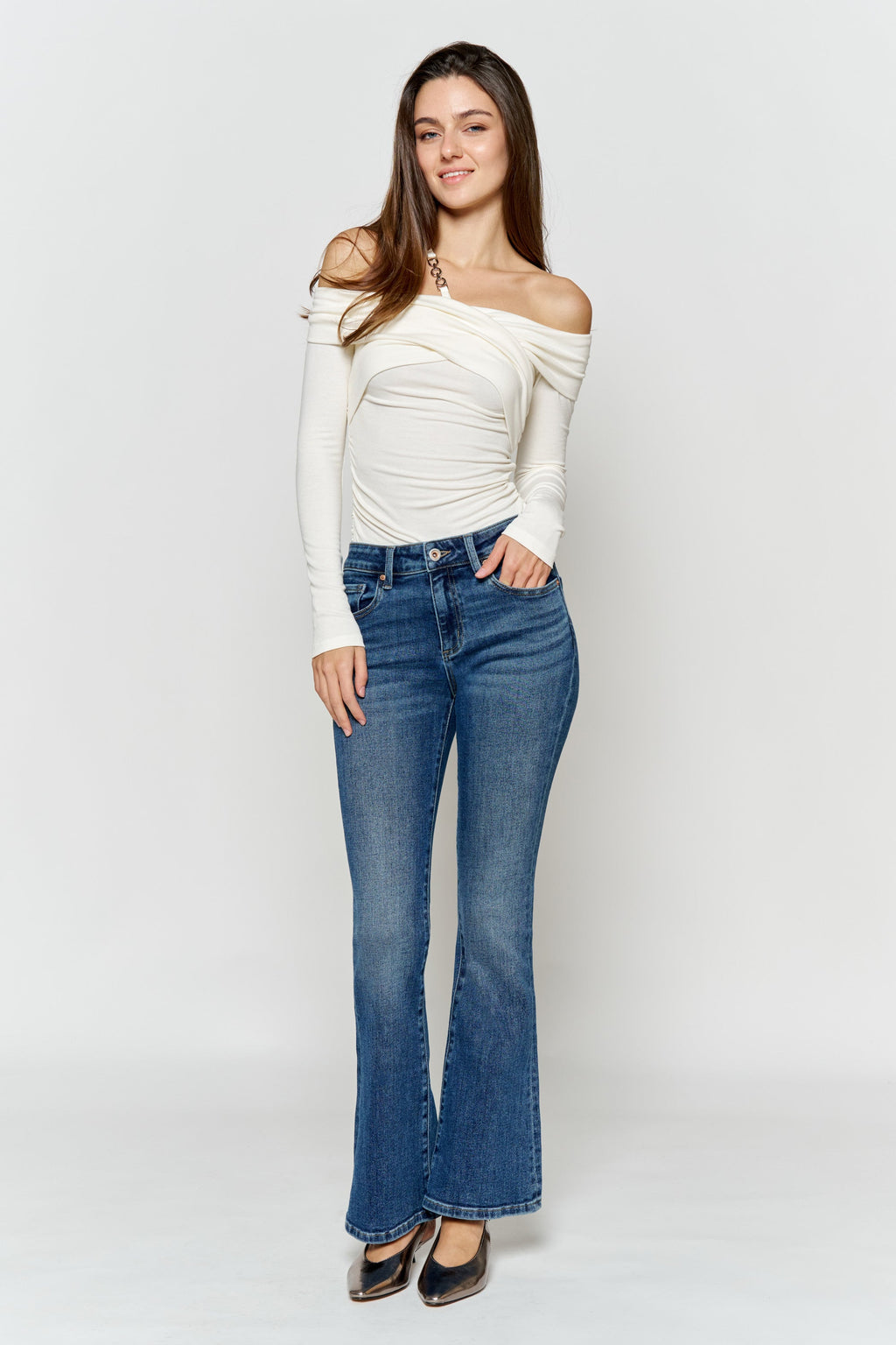 Stonewash Bootcut Jeans — additional view 2