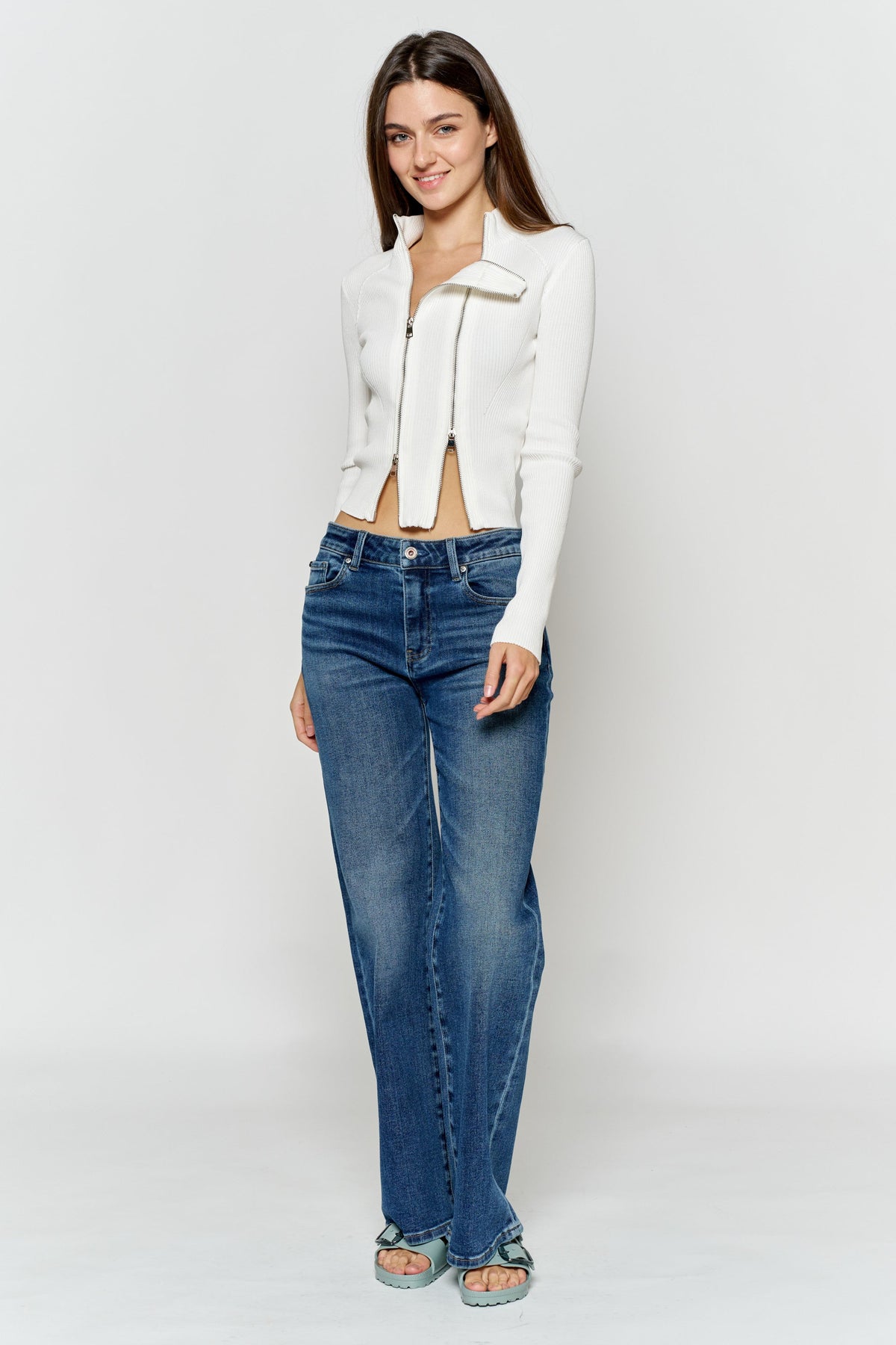 High Rise Wide Leg Jeans