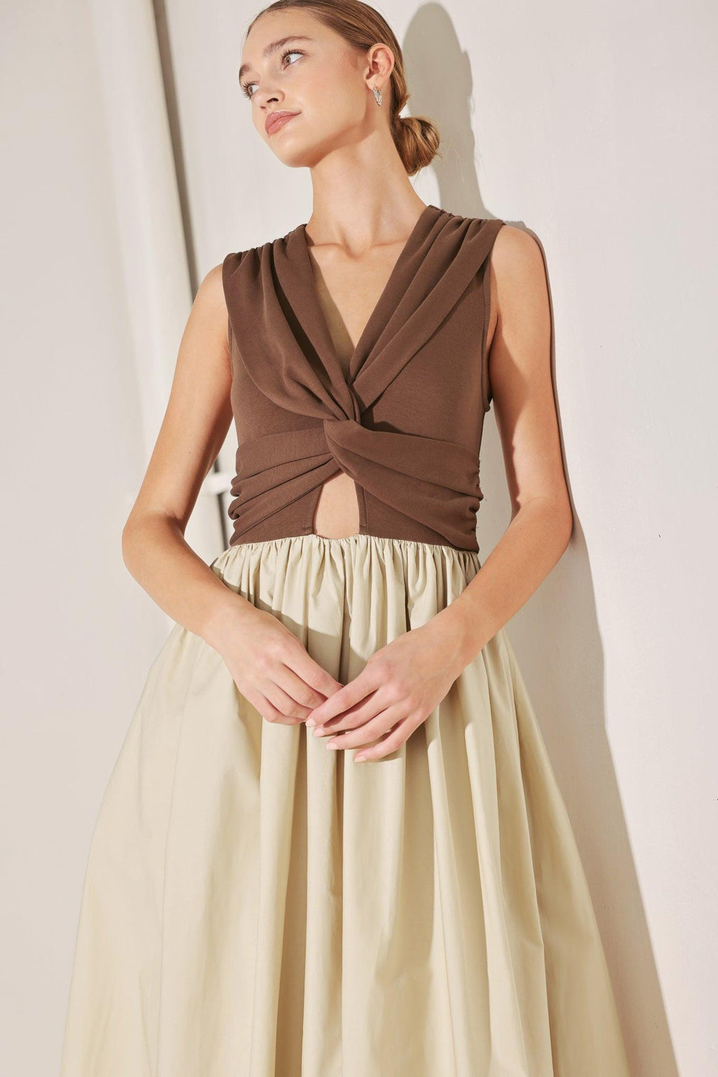 ANGEL VEIL SOLID MIDI DRESS — additional view 12