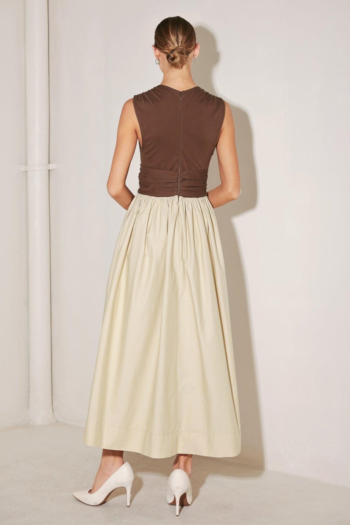 ANGEL VEIL SOLID MIDI DRESS — additional view 9
