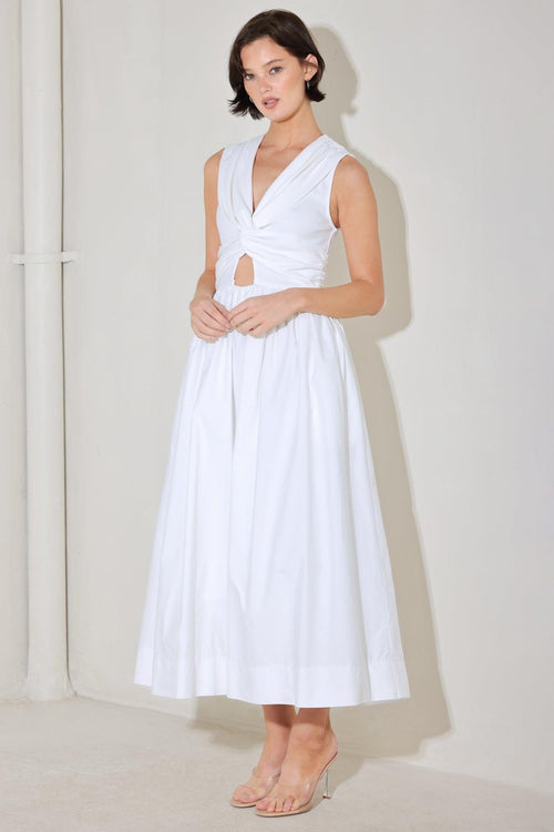 ANGEL VEIL SOLID MIDI DRESS — additional view 2