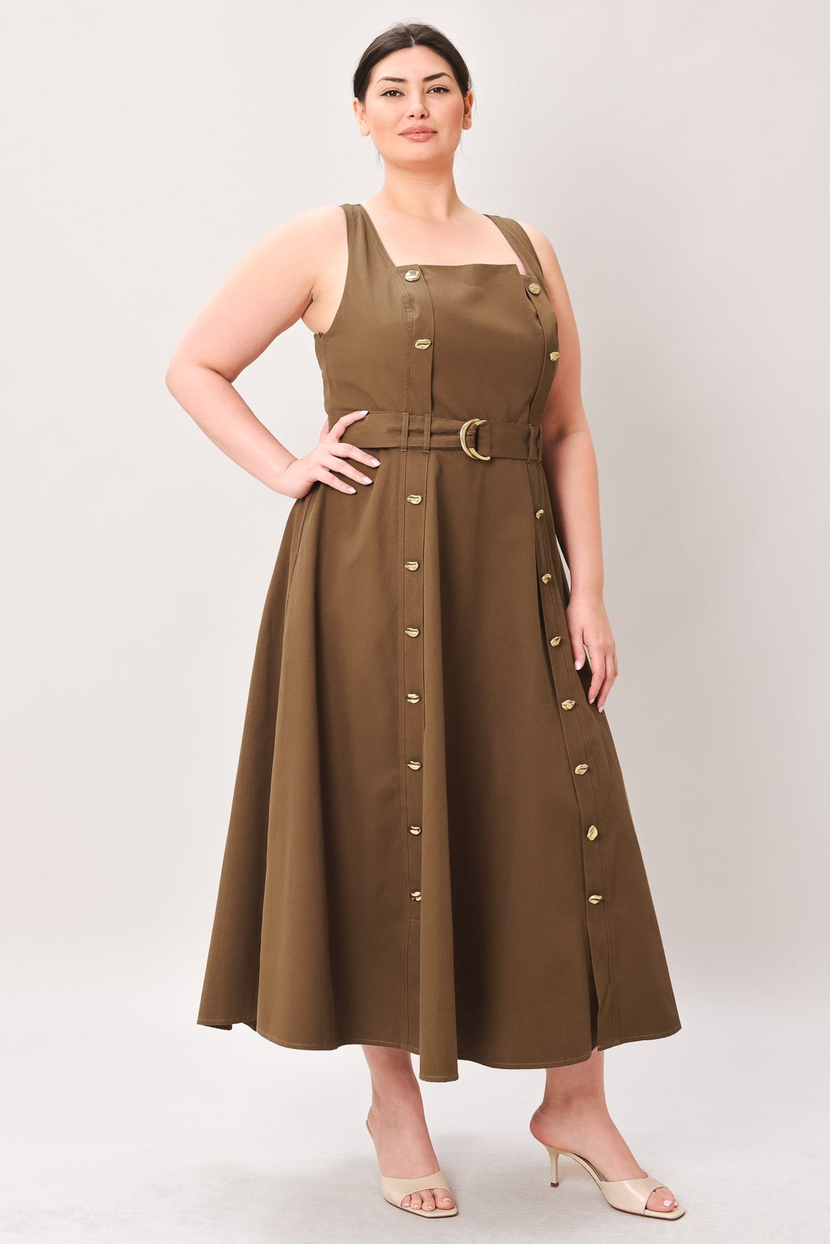 SWEET SIENNA WOVEN MIDI DRESS — additional view 10