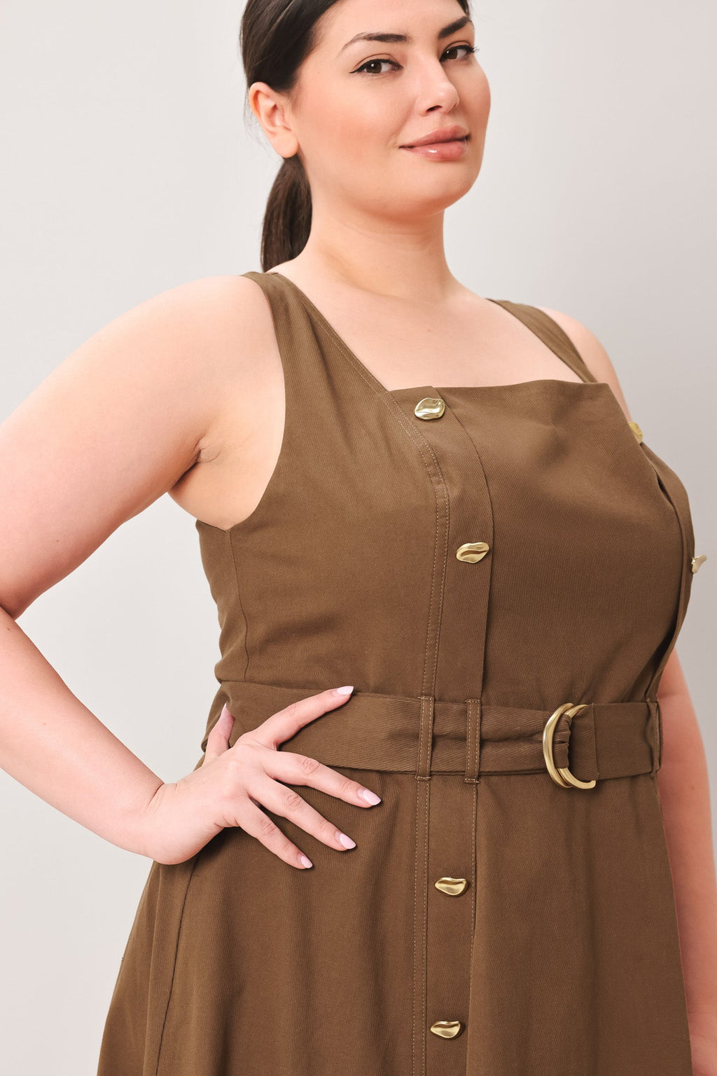 SWEET SIENNA WOVEN MIDI DRESS — additional view 9