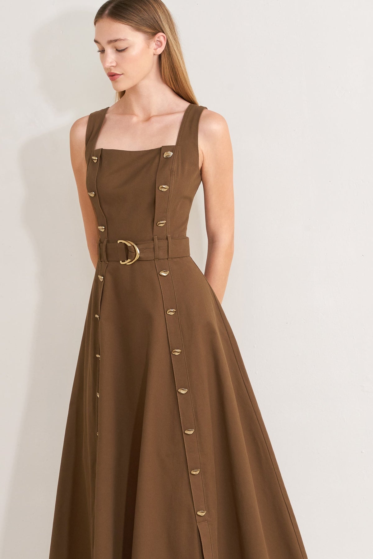 SWEET SIENNA WOVEN MIDI DRESS — additional view 6