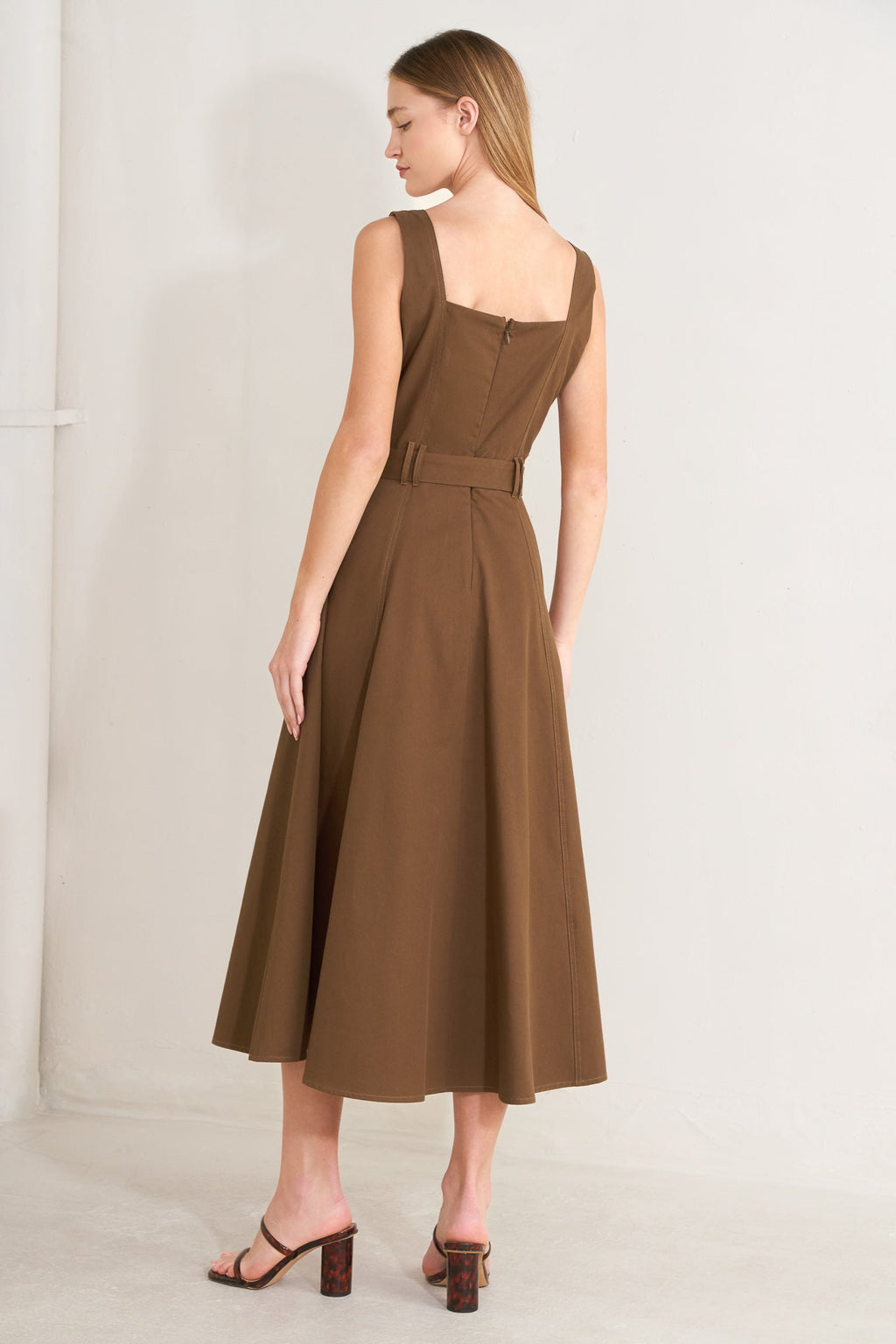 SWEET SIENNA WOVEN MIDI DRESS — additional view 2