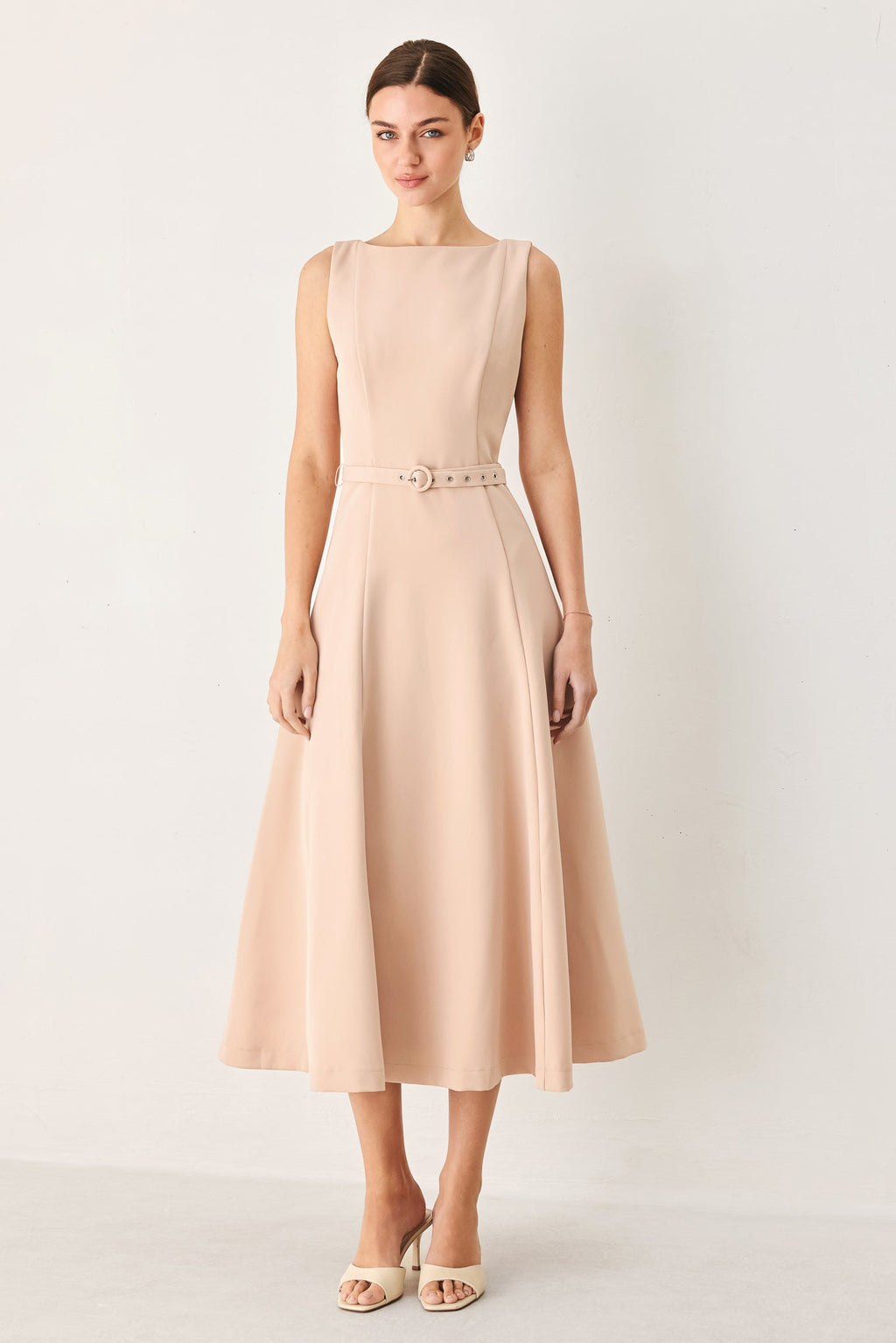 BLUSH HOUR WOVEN MIDI DRESS — additional view 5