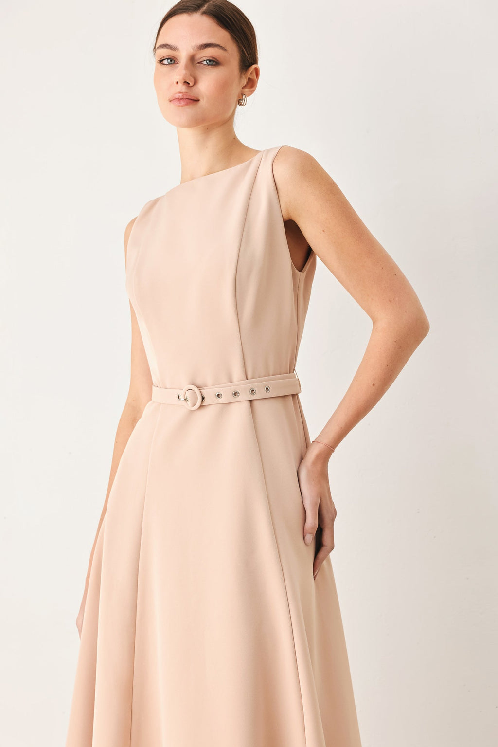 BLUSH HOUR WOVEN MIDI DRESS — additional view 4