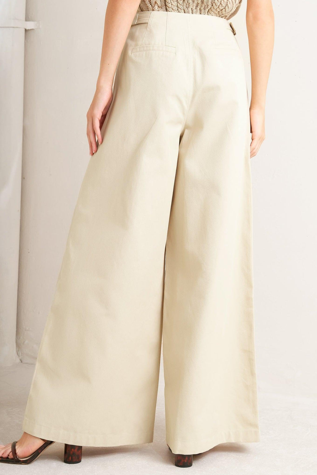 Pleated Buckle-Detail Pants — additional view 6