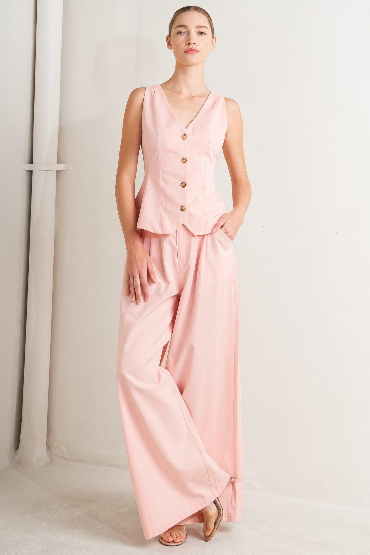 Pleated Buckle-Detail Pants — additional view 9
