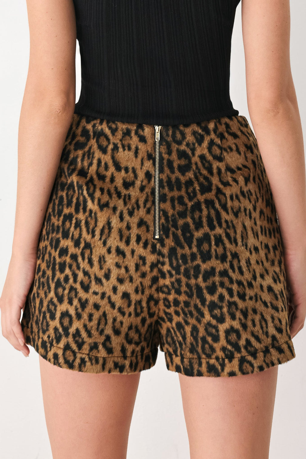 HERITAGE EDGE BROWN/BLACK WOOL-BLEND SKORT — additional view 6