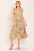 SANDY BLOOM FLORAL WOVEN LACE MIDI DRESS — additional view 16