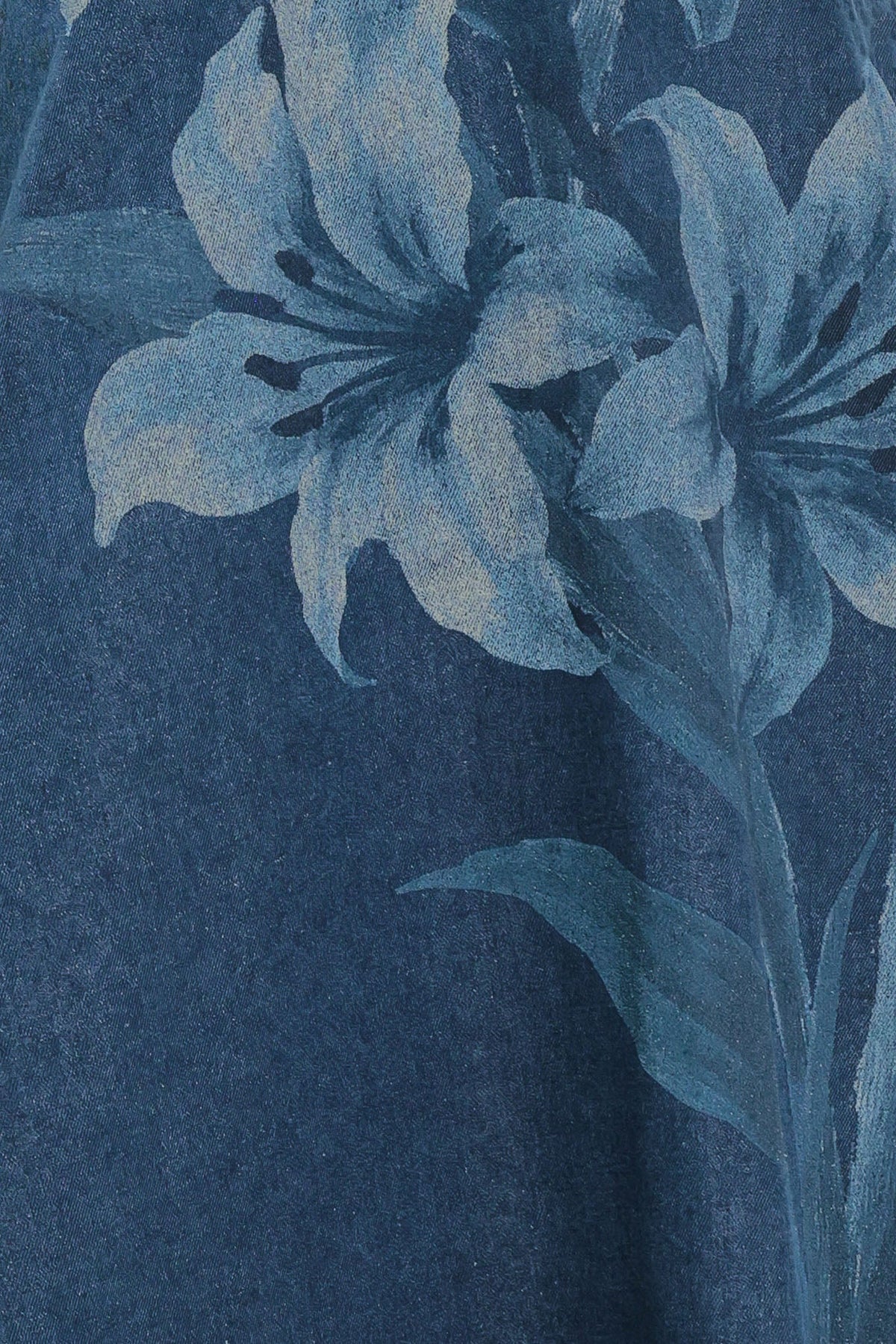 MIDNIGHT BLOOM DENIM MIDI DRESS — additional view 7