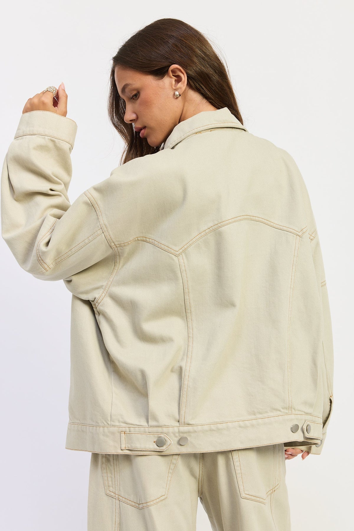 Zofia Oversized Twill Jacket
