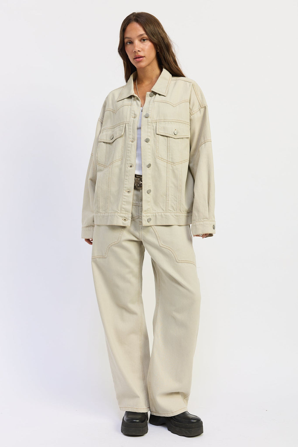 Zofia Oversized Twill Jacket — additional view 4