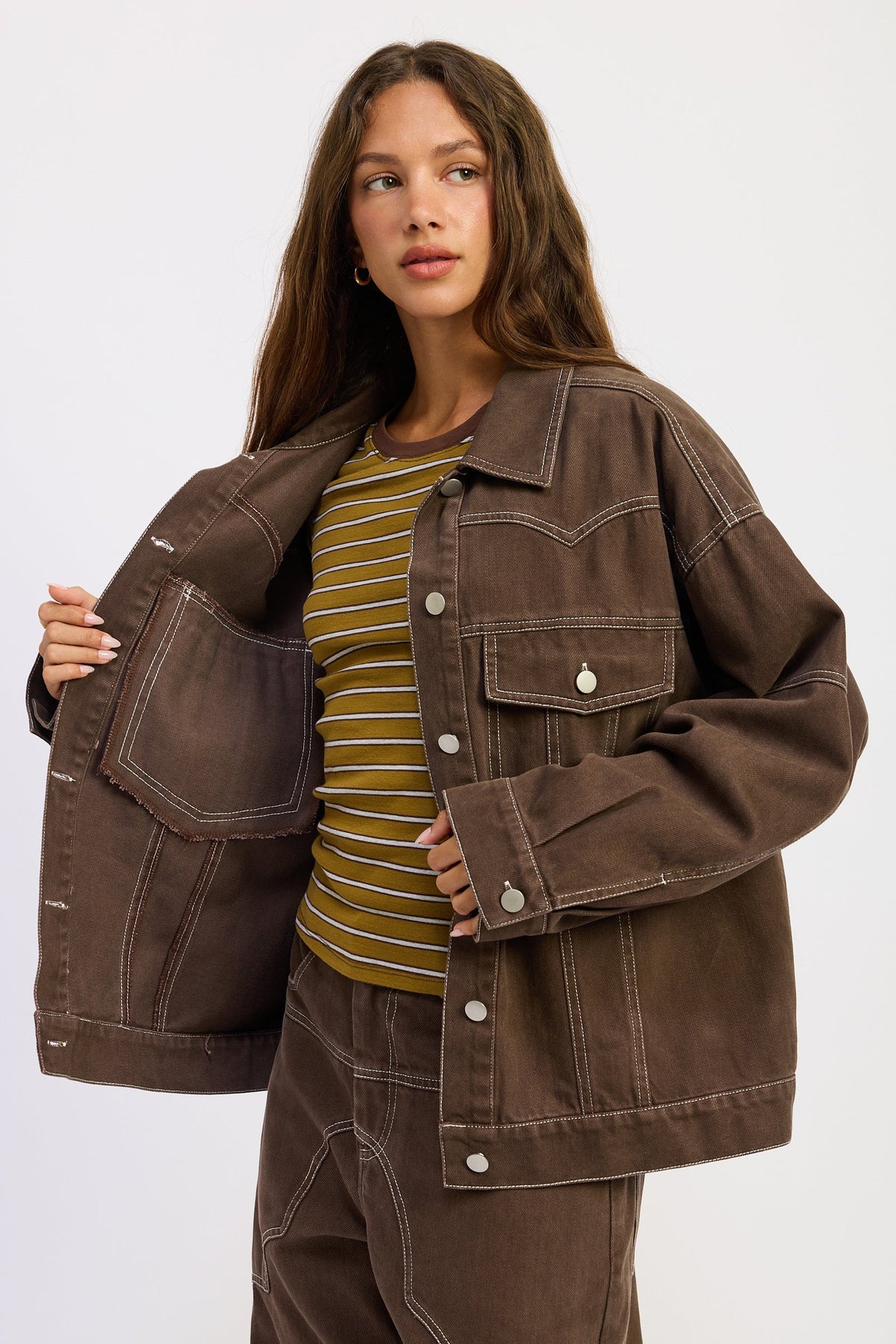 Zofia Oversized Twill Jacket