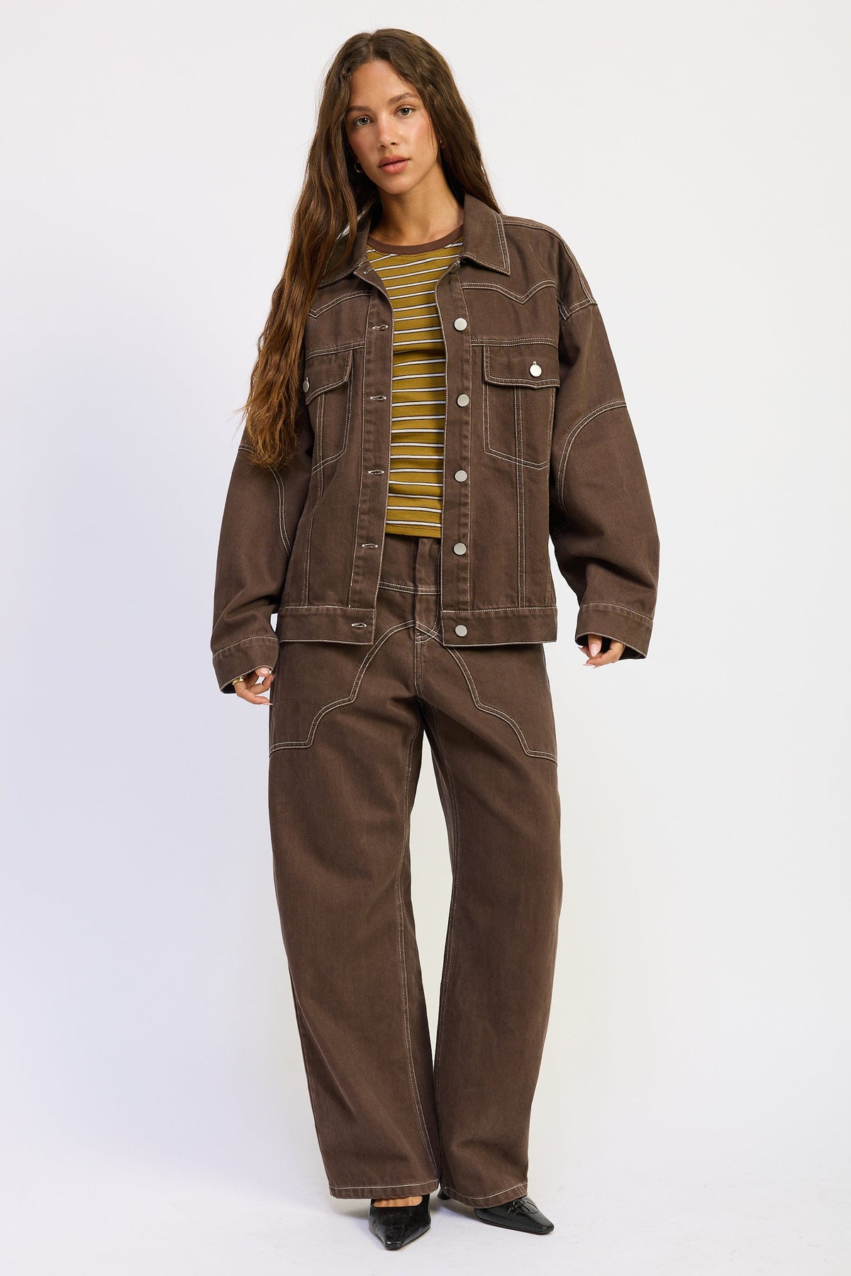 Zofia Oversized Twill Jacket
