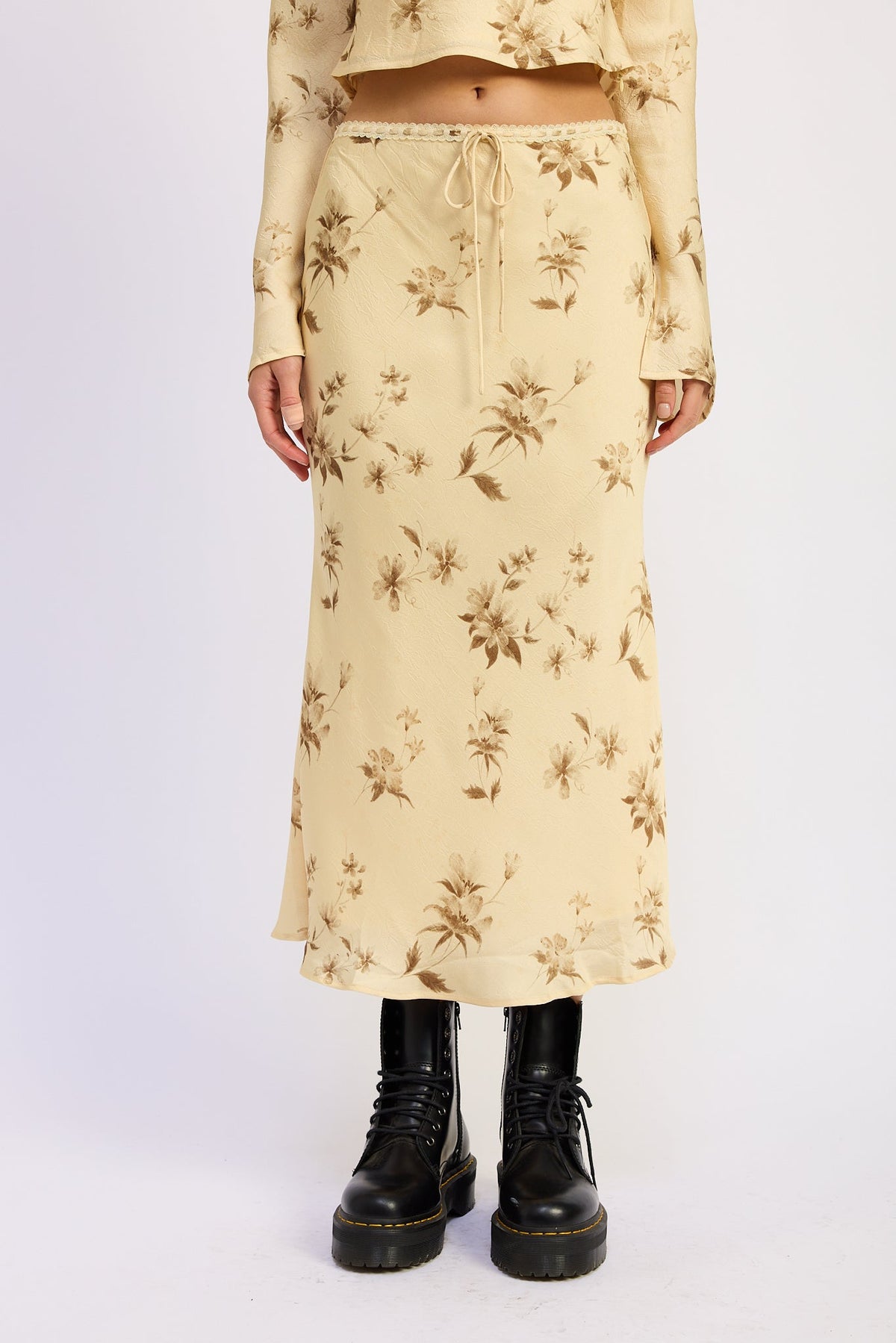 Niamh Bias-Cut Midi Skirt
